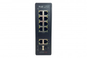 PoE Коммутатор промышленный, с креплением на DiN рейку, 8PoE + 2Uplink + 2SFP, CO-PF-8P2G2SFP-P512, ComOnyx