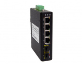 PoE Коммутатор промышленный, Гигабитный, с креплением на DiN рейку, 4PoE + 2SFP, CO-PF-4GP2SFP-P505, ComOnyx